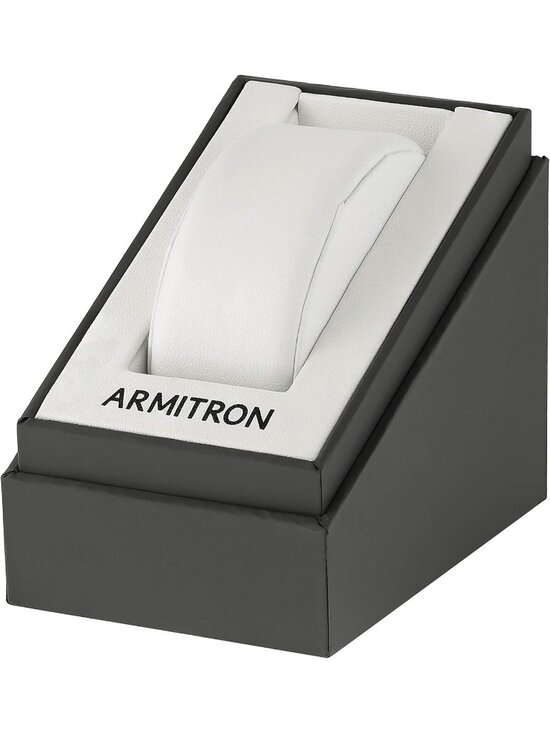 Armitron Womens Silver Light Blue Genuine Crystal Accented Bracelet Luxury Watch